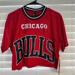 Chicago Bulls Red Crop Top Jersey